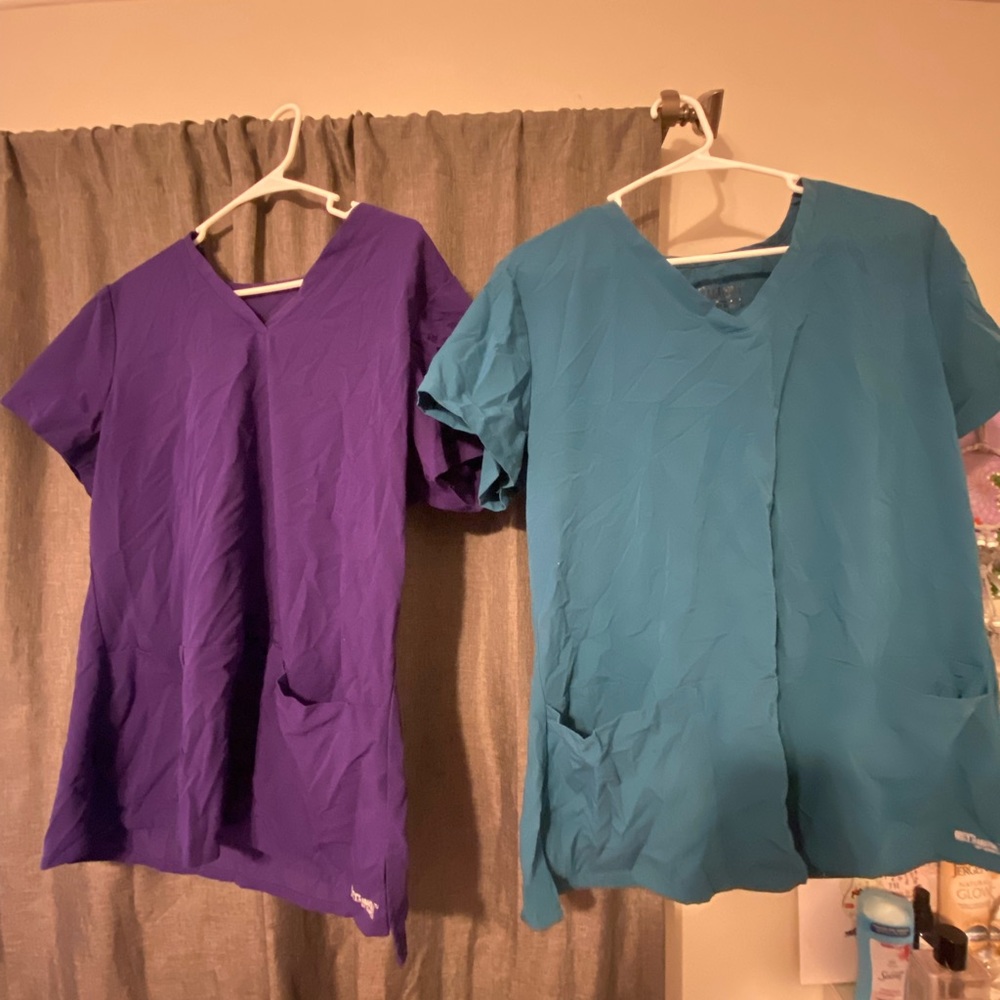 Two scrub tops - Grey’s Anatomy by BARCO, Size Large